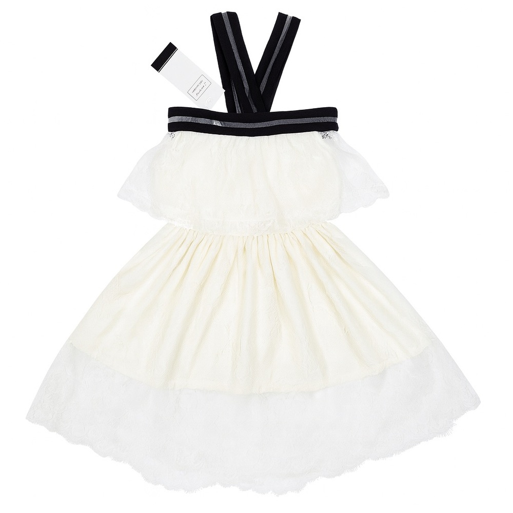 Little Edge Threads White Lace Racerback Dress Girls Size 3 NWT - Picture 1 of 5